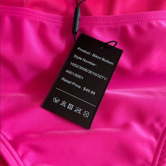 Ocean Blues Women's Hot Pink Ruched Sides Bikini Bottom Size XLarge - Picture 9 of 9